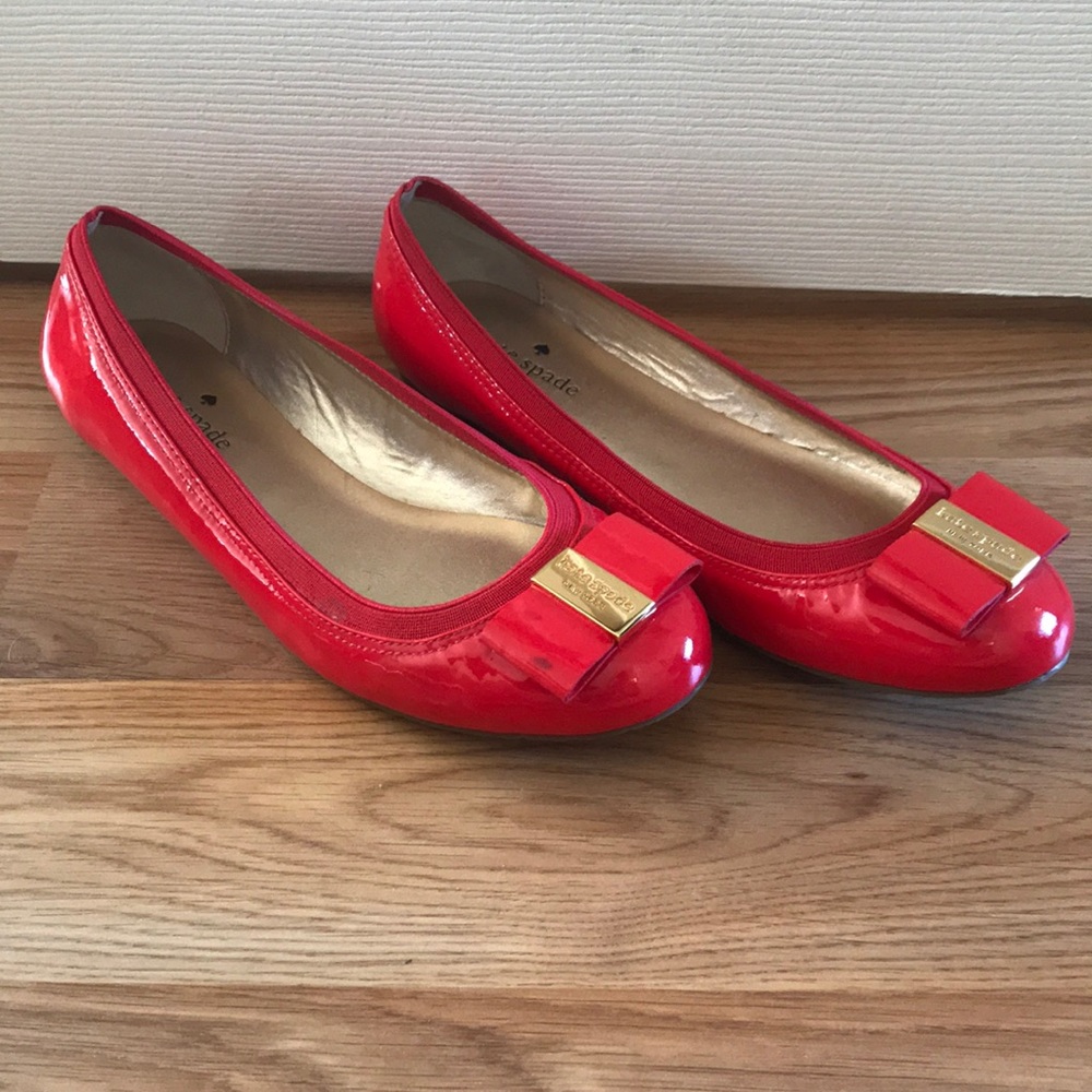 Beautiful Bright Red Kate Spade Flights Size 8